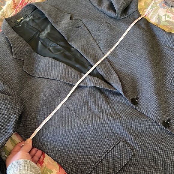 THOMAS CHURCHILL Size 46L Suit Blazer + Vest Gray 2-Button Virgin Wool Canada - Picture 11 of 16